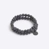 2 Pack Black Beaded Bracelets