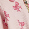 Baby Girls Pink Bow Print Ribbed Dress