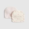 Baby Girls Pink Floral Bow Turban Pack Of 2