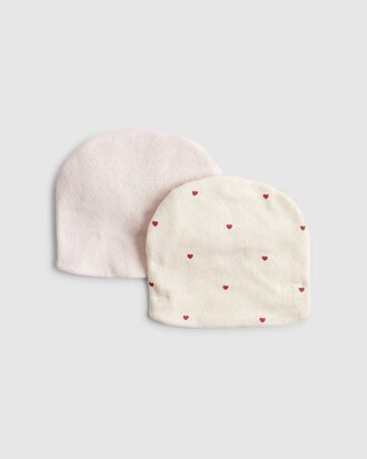 Baby Girls Pink Floral Bow Turban Pack Of 2