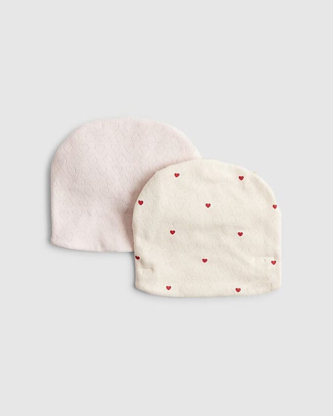 Baby Girls Pink Floral Bow Turban Pack Of 2