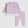 Baby Girls Purple Beautiful Sweatshirt Set