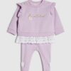 Baby Girls Purple Beautiful Sweatshirt Set
