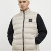 Beige Badged Puffer Gilet