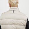 Beige Badged Puffer Gilet