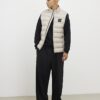 Beige Badged Puffer Gilet