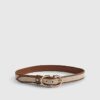 Beige Bamboo Buckle Belt