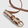 Beige Bamboo Buckle Belt