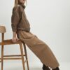 Beige Barrel Leg Cargo Trousers