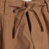 Beige Barrel Leg Cargo Trousers