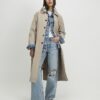 Beige Belted Trench Coat