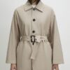 Beige Belted Trench Coat