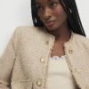 Beige Boucle Trophy Jacket