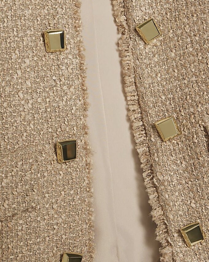 Beige Boucle Trophy Jacket
