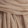 Beige Bow Back Cut Out Tulle Mini Dress