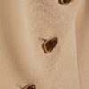 Beige Collarless Asymmetric Waistcoat