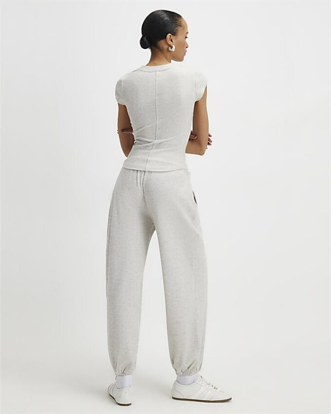 Beige Cosy Balloon Leg Joggers