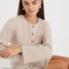 Beige Cosy Button Through Cardigan