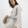 Beige Cosy Long Sleeve Bubble Hem Ribbed Top