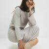 Beige Cosy Long Sleeve Bubble Hem Ribbed Top