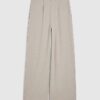 Beige Cosy Wide Leg Trousers