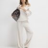 Beige Cut Away Sweatshirt