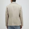 Beige Double Breasted Peacoat