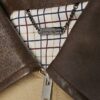 Beige Faux Leather Collared Harrington Jacket