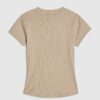 Beige Fitted Ribbed T-shirt