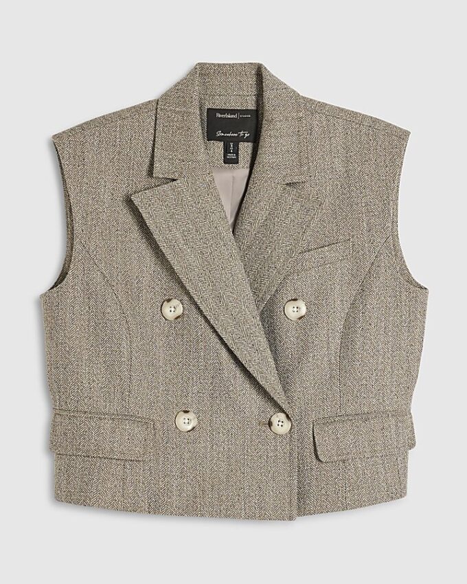 Beige Flecked Waistcoat
