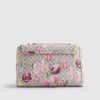 Beige Floral Monogram Print Shoulder Bag