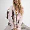 Beige Geometric Floral Neck Scarf