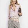 Beige Geometric Floral Neck Scarf