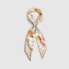 Beige Geometric Floral Neck Scarf