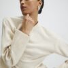 Beige Knitted Crew Neck Jumper