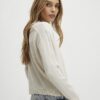 Beige Knitted Hybrid Lace Top