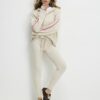 Beige Knitted Joggers