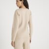 Beige Knitted Long Sleeve Structured Cardigan