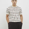 Beige Knitted Stripe T-Shirt