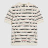 Beige Knitted Stripe T-Shirt