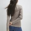 Beige Knitted Tie Waist Cardigan