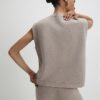 Beige Knitted Waistcoat