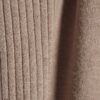 Beige Knitted Wide Leg Ribbed Trousers