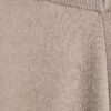 Beige Knitted Wide Leg Trousers