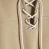 Beige Lace Up Sweatshirt
