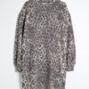 Beige Leopard Print Sweatshirt Mini Dress