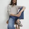 Beige Long sleeve Cosy Banded Top