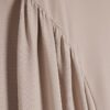 Beige Long Sleeve Gathered Waist Maxi Dress