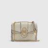 Beige Monogram Panelled Shoulder Bag