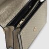 Beige Monogram Panelled Shoulder Bag